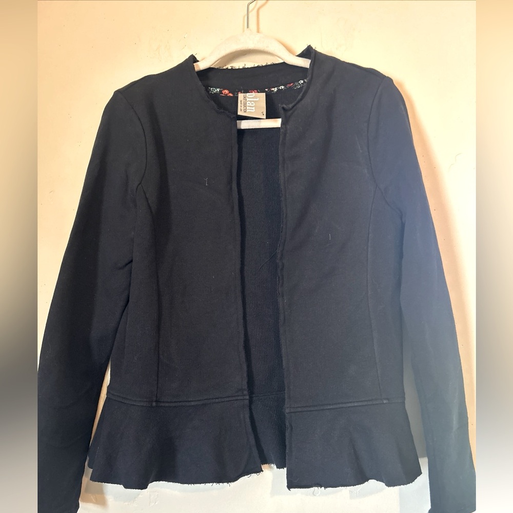 Dolan Left Coast Collection Open Black Long Sleeve Cardigan Sz small
